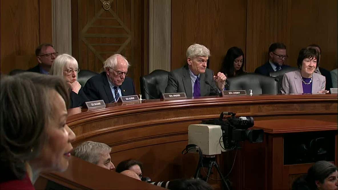Linda McMahon introduced at Senate hearing